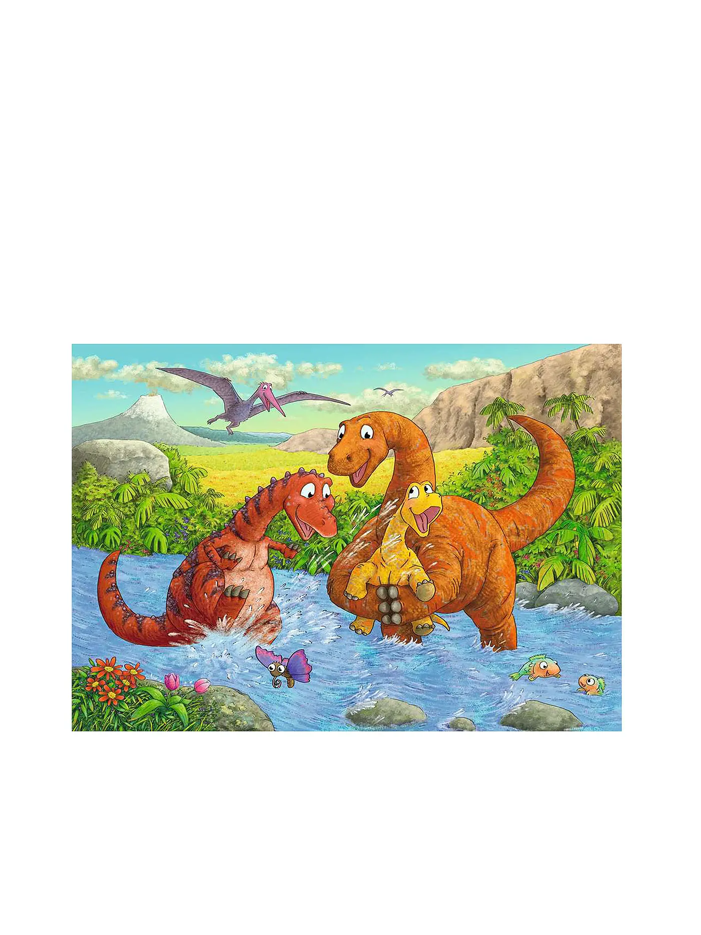 RAVENSBURGER | Puzzle - Spielende Dinos 2x24 Teile | 